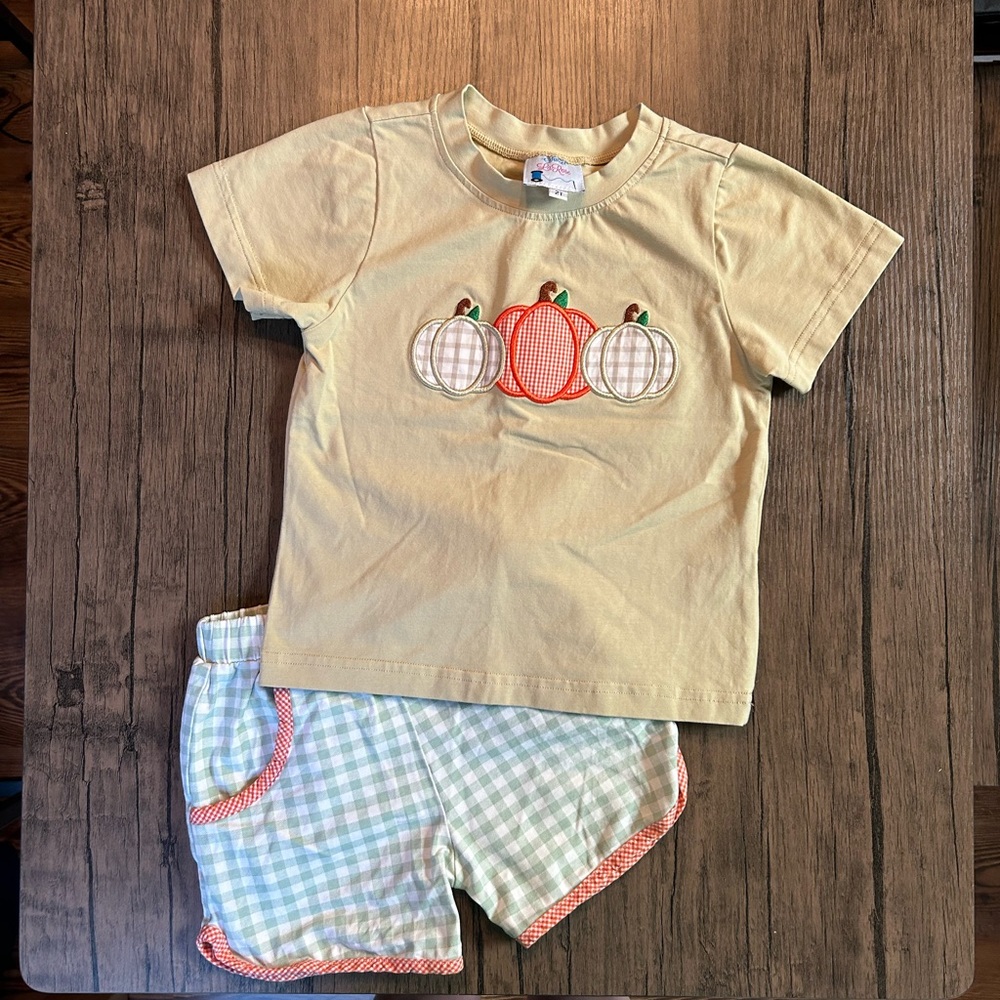2T Boys Sweet LaRose Boutique Fall Short Set